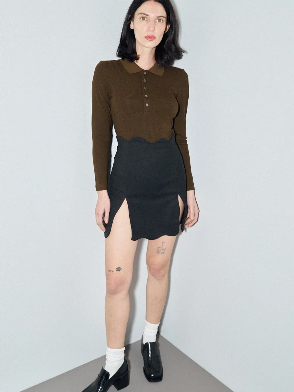 Fashion Brand Company Black Ink Stain Mini Skirt - Picture 5 of 5